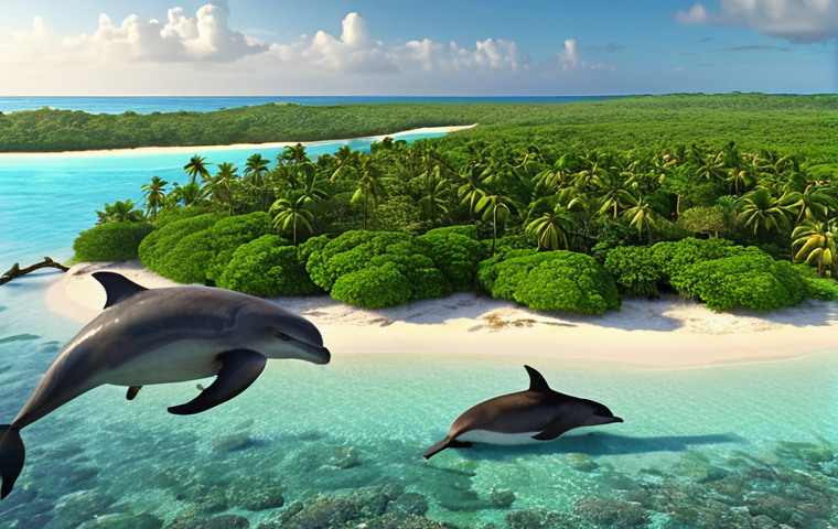 **
"Idyllic Bijagós Islands seascape: Pristine beaches, lush mangrove forests, diverse wildlife (sea turtles, dolphins), traditional village in background, warm sunlight."
**